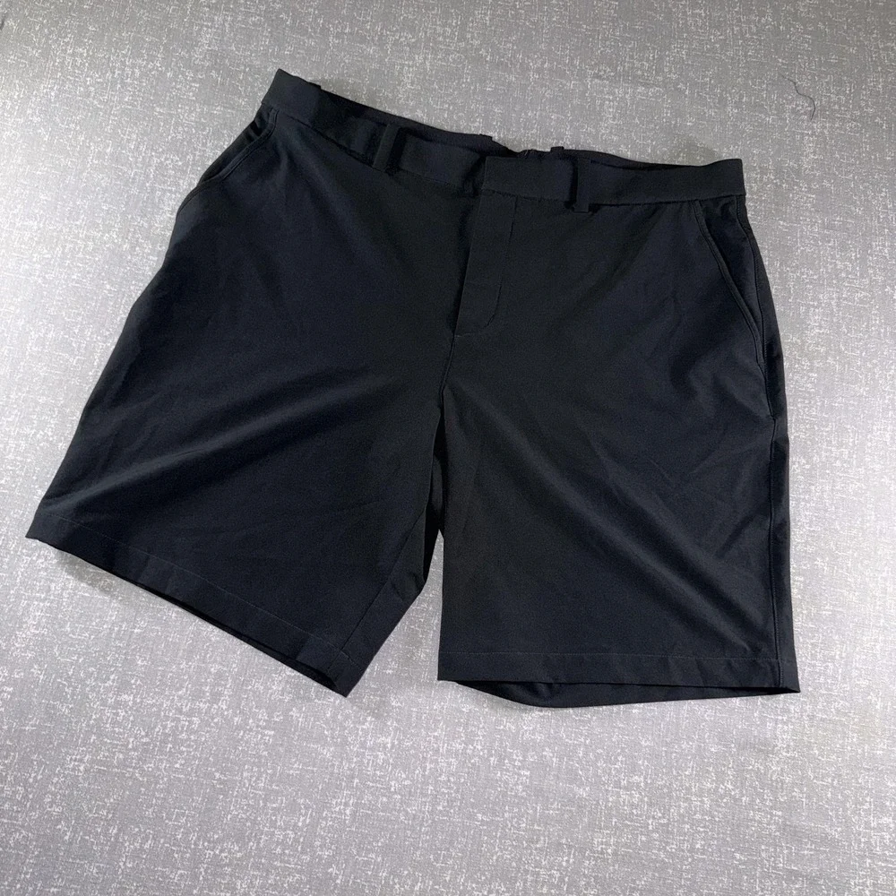 Nike Golf Shorts Mens 40 Black Dri-FIT Stretch 9 Inseam Performance Casual‎